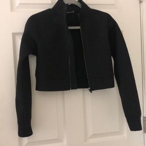 Cropped scuba warm up jacket